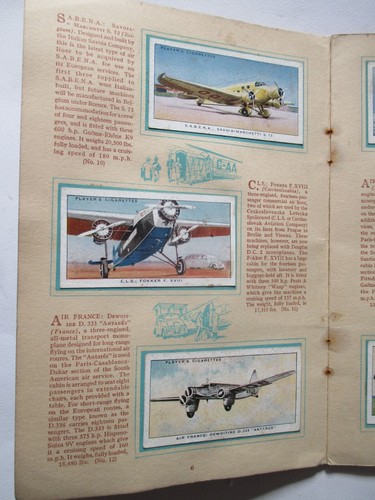 Players Cigarettes Full Set in Album International Air Liners 1936 Pre-Owned - Foto 8 di 21