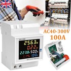 40-300V Din Rail Smart Energy Meter Voltage Current Power Consumption Wattmeter
