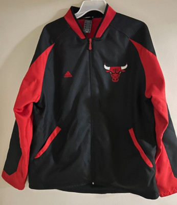 Chicago Bulls NBA Full Zip Tip Off Jacket Adidas Black  Men's XL