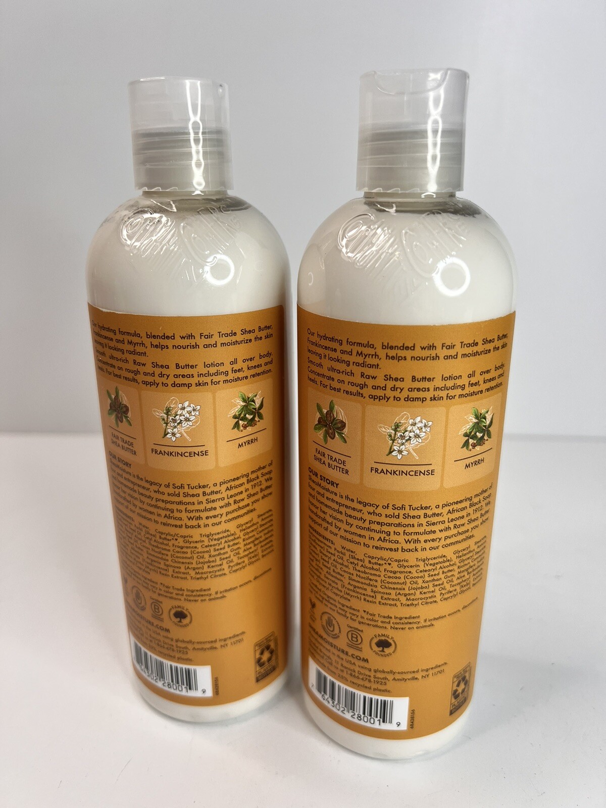 Shea Moisture Raw Shea Butter Hydrating Body Lotion 13oz lot of 2