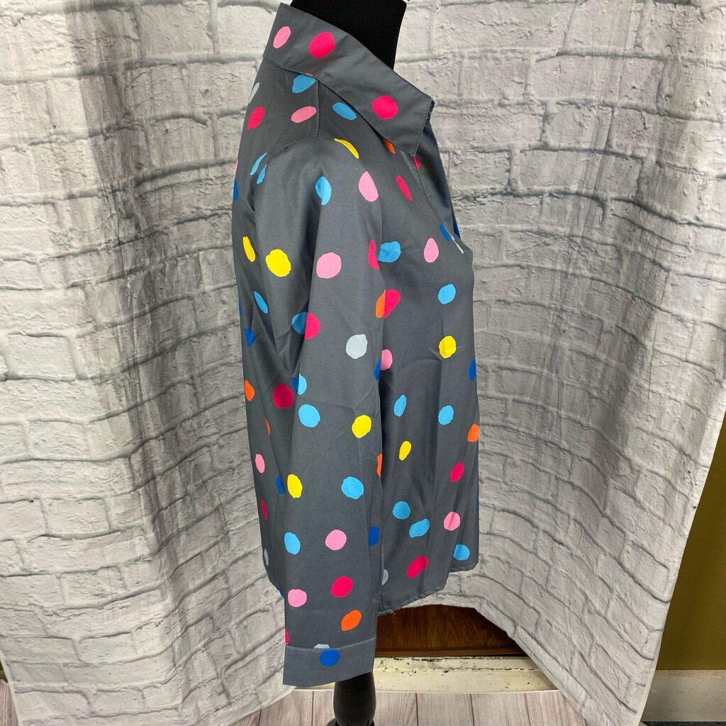 Misslook Longsleeve button down collared polka do… - image 5