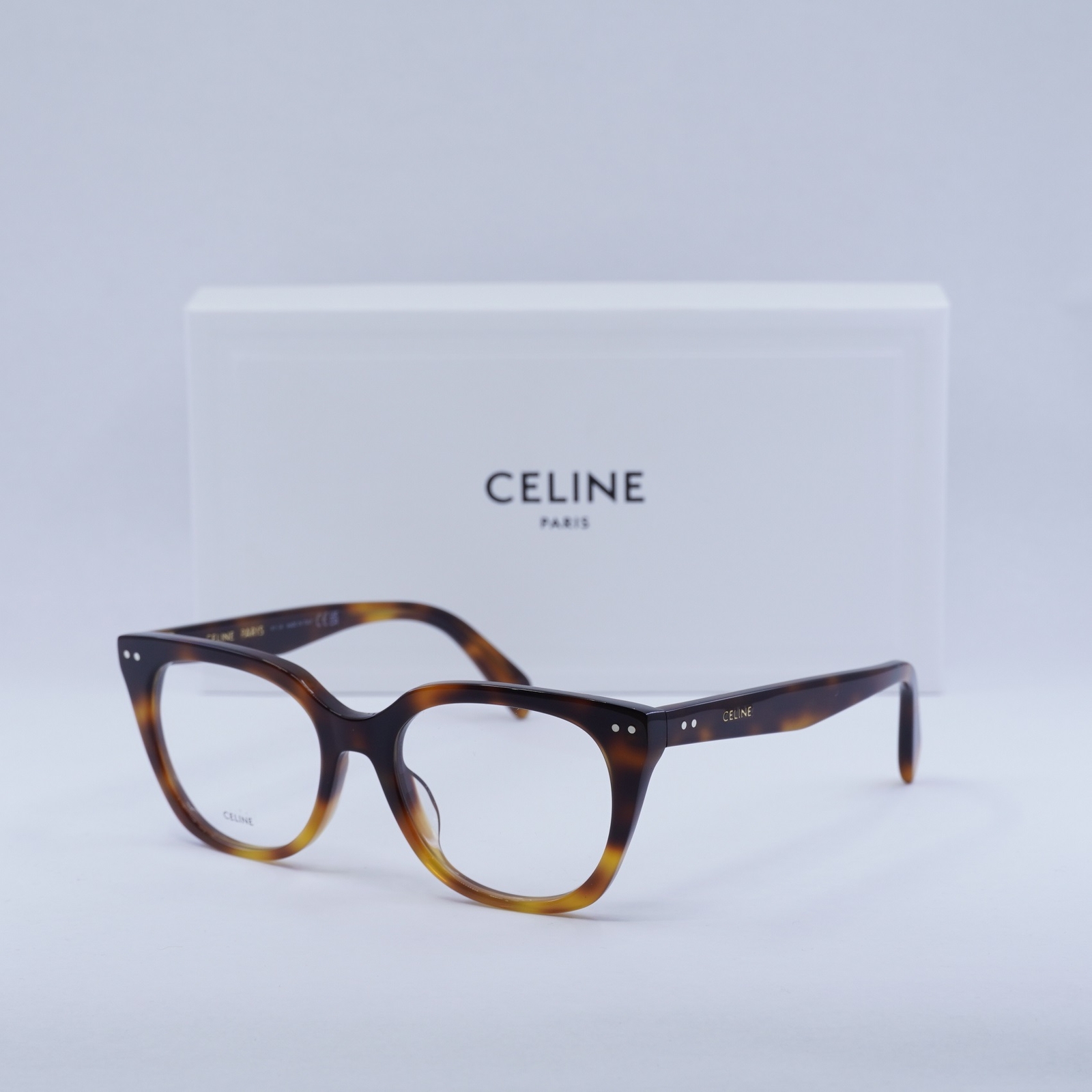 CELINE CL50116I 056 Black/Havana 52mm Eyeglasses New Authentic