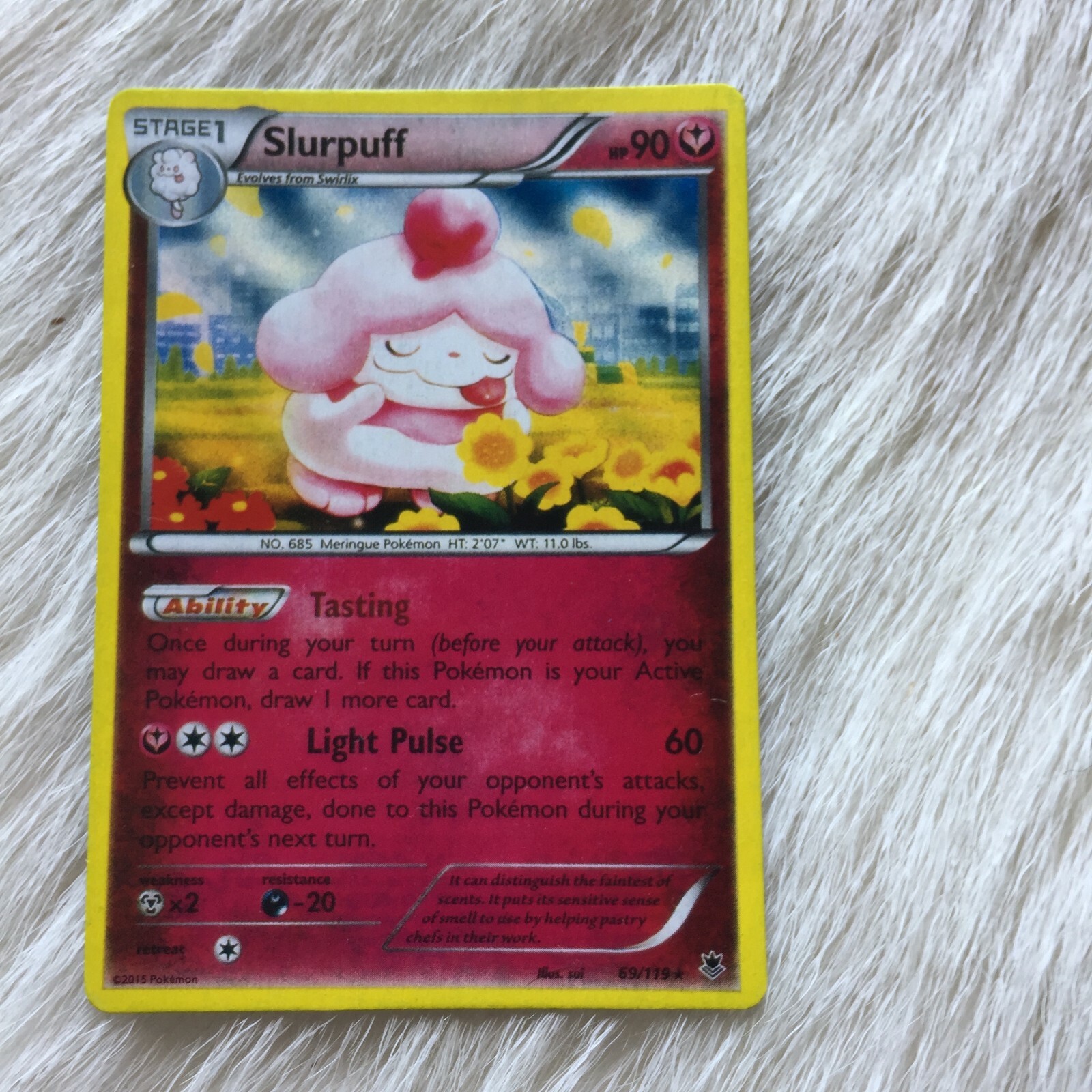Pokemon Card SLURPUFF Card Near Mint 69 119 XY Phantom Forces 2015 TCG