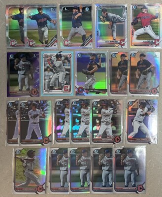 Cleveland Indians Guardians Bowman Chrome Draft 1st Refractor Lot INVESTMENT  