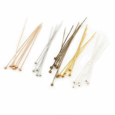 Ball Head Pins 200Pcs Copper Headpins Jewelry Findings Bracelet Necklace Making 