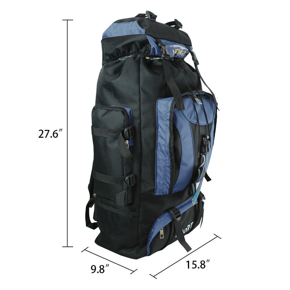 Mochila de senderismo al aire libre 70L mochila impermeable para viaje camping trekking bolsa Foto 2 de 4