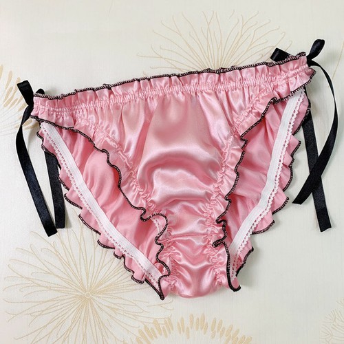 Women G-String Thong Panties Faux Satin Silk Sexy Knickers Underwear Tie on Side - Bild 2 von 16