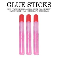 NEW PVA MULTI-PURPOSE ECO WHITE TRANSPARENT GLUE SCHOOL & HOME CRAFTS DRIE CLEAR