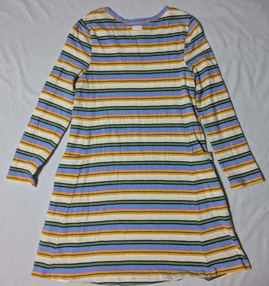 Vestido O'NEILL DARRIN Niñas Mediano Multicolor Rayas Algodón Manga Larga Foto 2 de 4