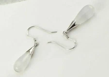 Moonstone Opal Drop Dangle Hook Earrings 925 Sterling Silver Womens Jewellery