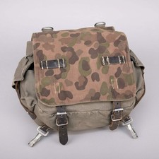 Vintage Austrian Bundesheer Haversack   KAZ57 Camo Field Bag 1950s-60s Surplus