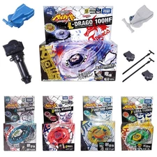 Takara Tomy Metal Fusion Beyblades (5 Beys + 2 String Launchers + Grip + 2 LL2)