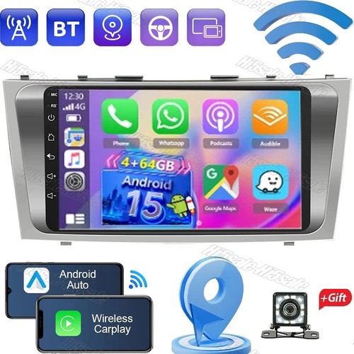 Android 15 For Toyota Camry 2007-2011 Car Stereo Radio Carplay WIFI BT GPS CAM