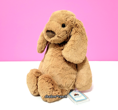 Jellycat Bashful Toffee Puppy Medium 12 Inches BAS3TPUS for sale