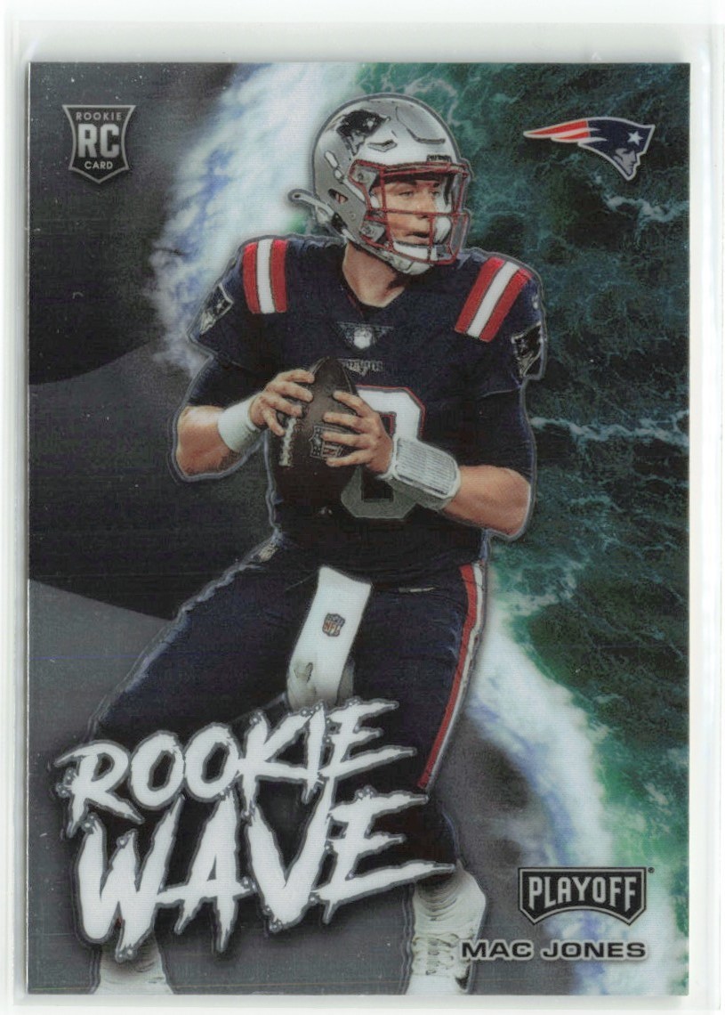 Mac Jones RC 2021 Panini Playoff Rookie Wave New England Patriots #RW-MJO