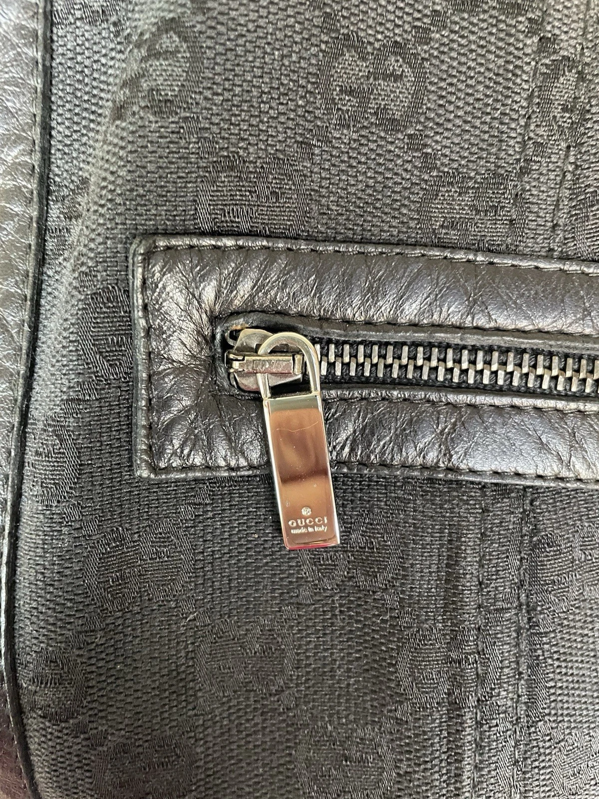 Giacca donna Gucci Monogram in tessuto e pelle