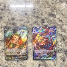 Leafeon V & Umbreon VMAX Full Art Holo Pokémon TCG Sword & Shield 2 Card Lot