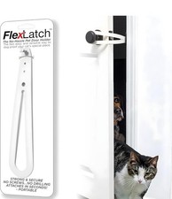 NEW Cat Door Holder Latch - Bright White Cat Door Alternative Installs Fast Flex