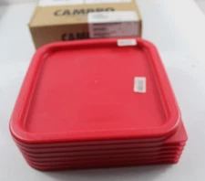 Cambro Medium Polyethylene Square Lids, fits 6 and 8 qt. containers, Pack of 6