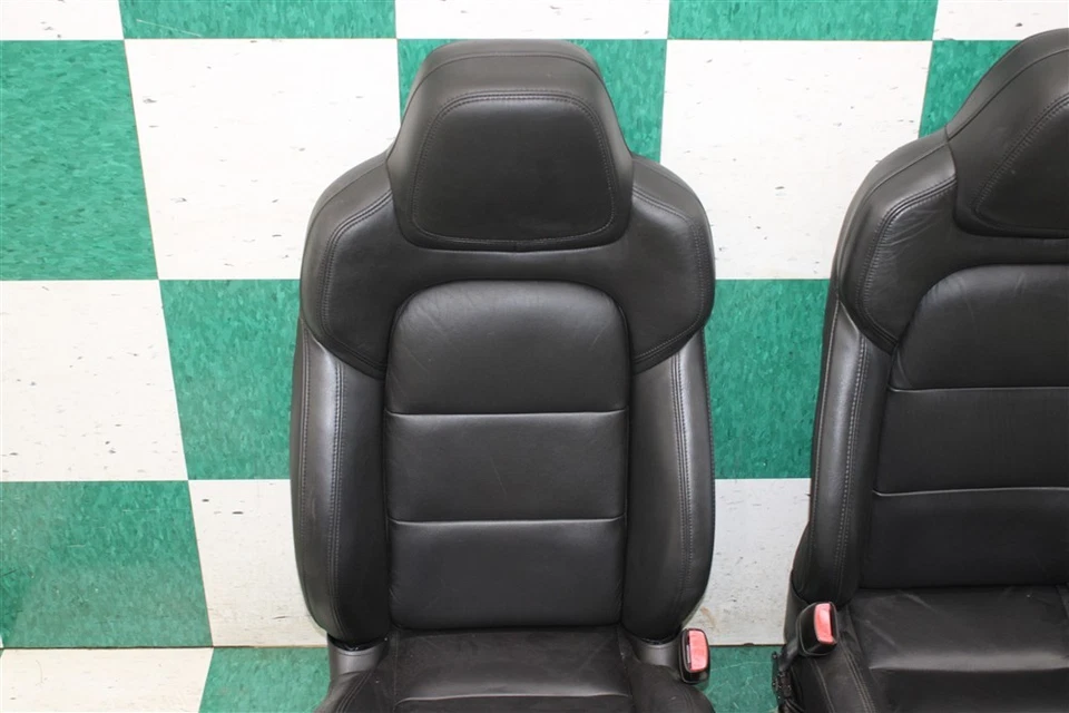 *WEAR* 12' CORVETTE Black Leather Dual Power Bucket Seats Pair 2x OEM Factory - Изображение 4 из 4