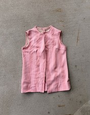 Vintage Womens Pink Vest 1970s