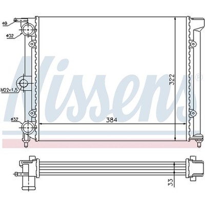 1X NISSENS 651711 KÜHLER WASSERKÜHLER MOTORKÜHLER 867121253 NEU