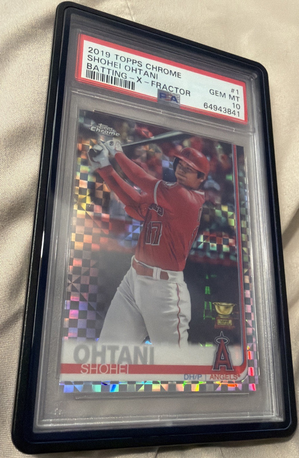 2019 Topps Chrome #1 Shohei Ohtani X-Fractor RC Rookie Cup PSA 10