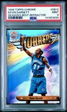 1998 Topps Chrome KEVIN GARNETT #SB12 “SEASON’S BEST” Refractor SP - PSA 9 MINT