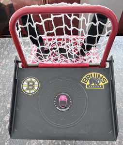Better Hockey Mini Net/Goal Extreme Puck Catcher Bruins/PinkWhitney stickers s1