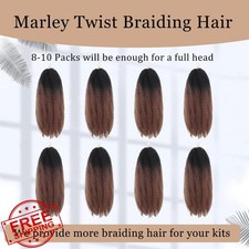 TUVOJALE 14" Marley Twist Braiding Hair 8pk Afro Kinky Curly
