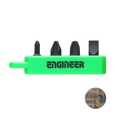 ENGINEER DS-303 Plus Minus Short Bit Set No.1-3 & 5.5mm Phillips Slotted