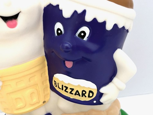 Vintage Dairy Queen Bank Curly Top Cone & Blizzard 8" Tall Hard Plastic RARE - Picture 2 of 12