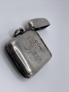 Antique Sterling Silver Match Holder C&S Co Dated 1903