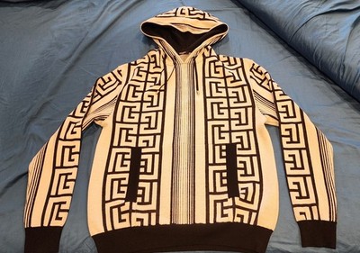Balmain Maxi Monogram Drawstring Hoodie (Authentic)