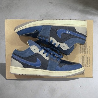 Size Mens US 8, Nike Air Jordan 1 Low SE Craft Inside Out Obsidian Sneaker Shoes