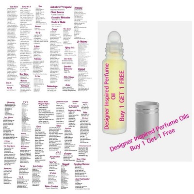 10mL R0LL ON PERFUME OILS 500+ PERFUME SCENT IMPRESSIONS BUY 1 GET 1 FREE