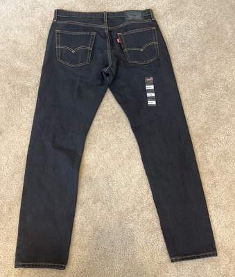 LEVIS 512 Men's Jeans Slim Taper Fit Original Riveted Dark Stonewash Denim 34x32