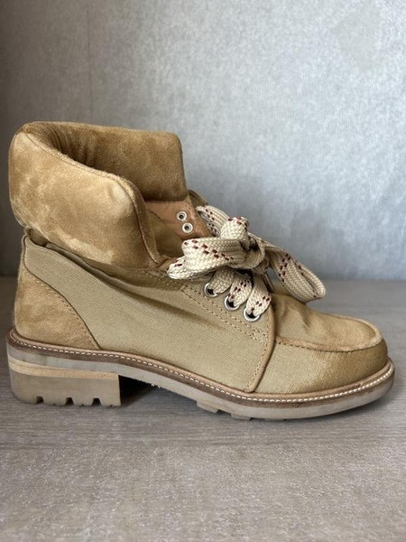 Women Ganni Boots Beige Satin 37