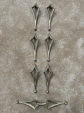 Lot Of 7 Metal Mid Century Modern Dresser Drawer Pulls Handle Atomic Starburst