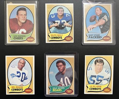 1970 Topps Football, Various You Pick - Dawson, Namath, Sayers, Starr, Tarkenton