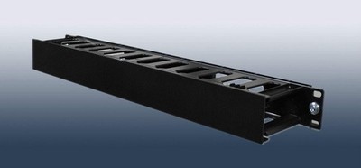 1U Horizontal Rack Mount Cable Management Unit 19 Inch Panel Organizer