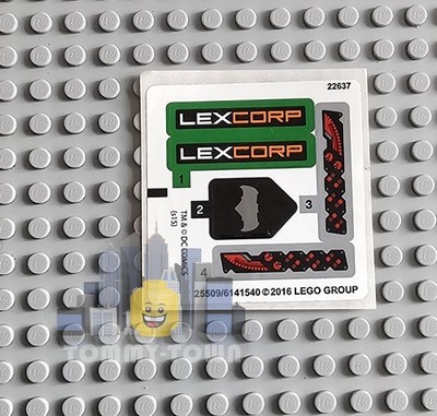 LEGO Super Heroes DC Stickerbogen NUR für Set 76045 Kryptonite Interception
