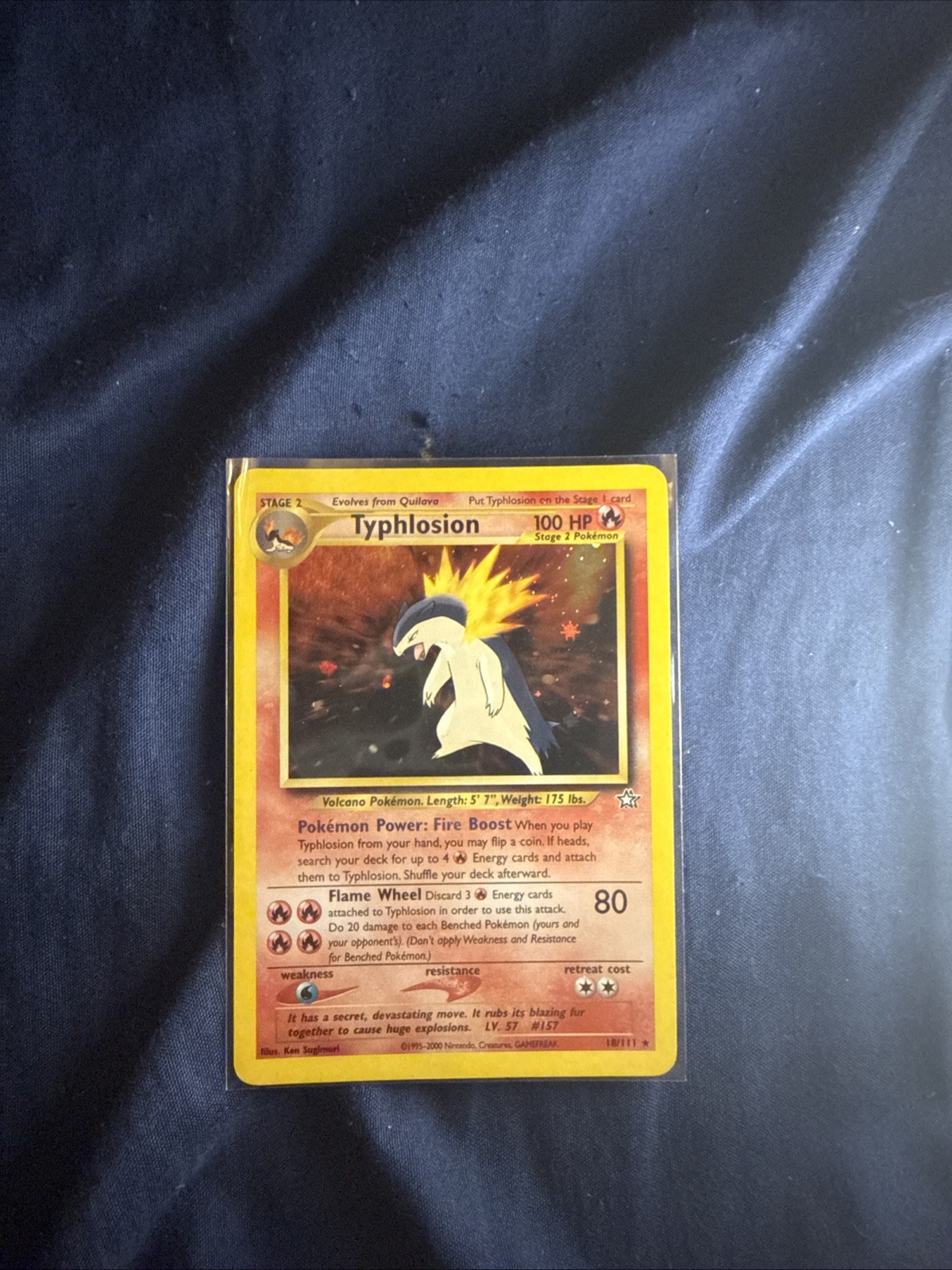 Pokémon Typhlosion TCG 1st Edition Neo Genesis Holo Card 18/111 Unlimited Rare