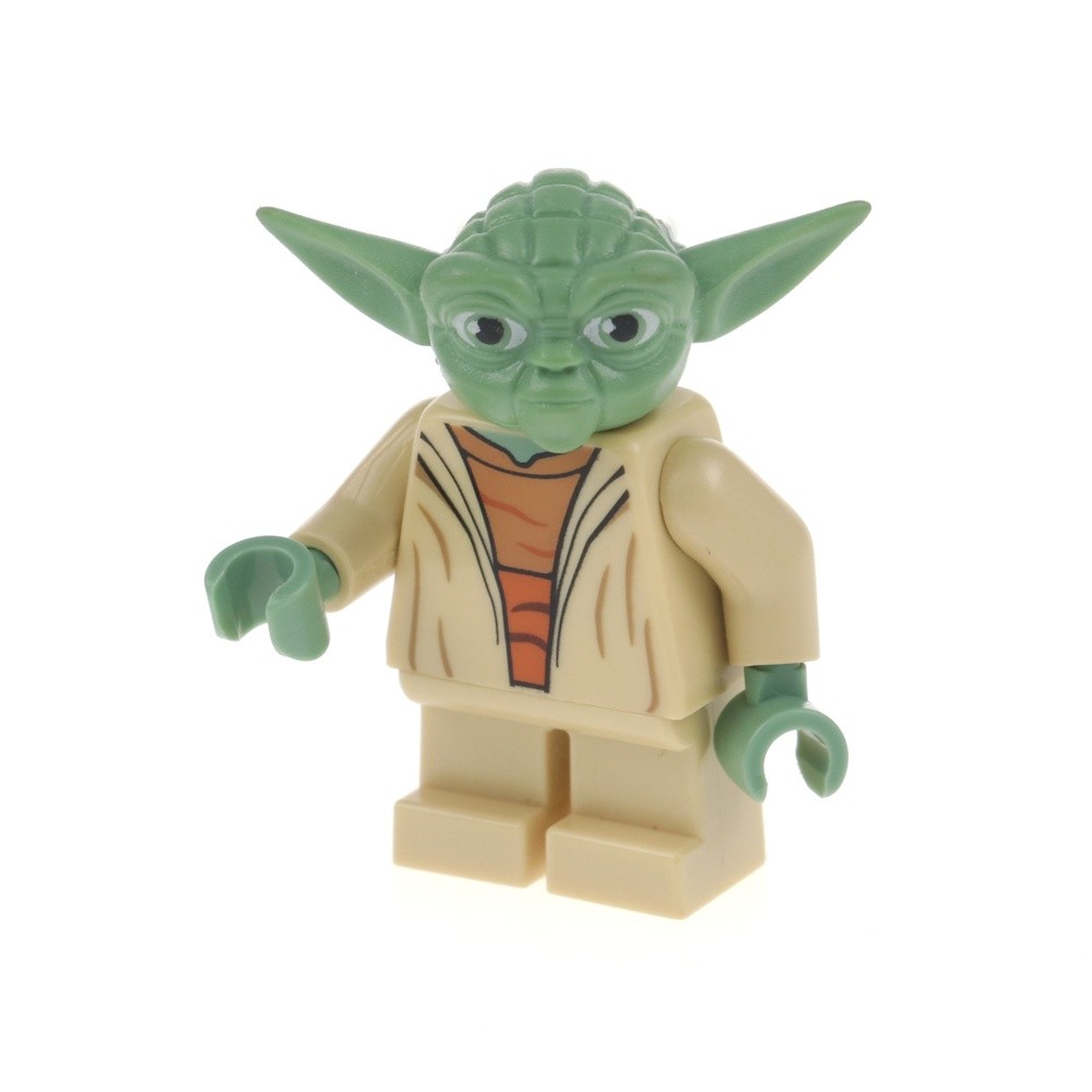 1X Lego Minifigure Star Wars Clone Wars Yoda Jedi Master White Hair 75002 SW0446