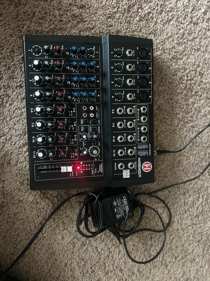 Harbinger L1202FX 12-Channel Mixer with Effects - Black - Image 2 of 4