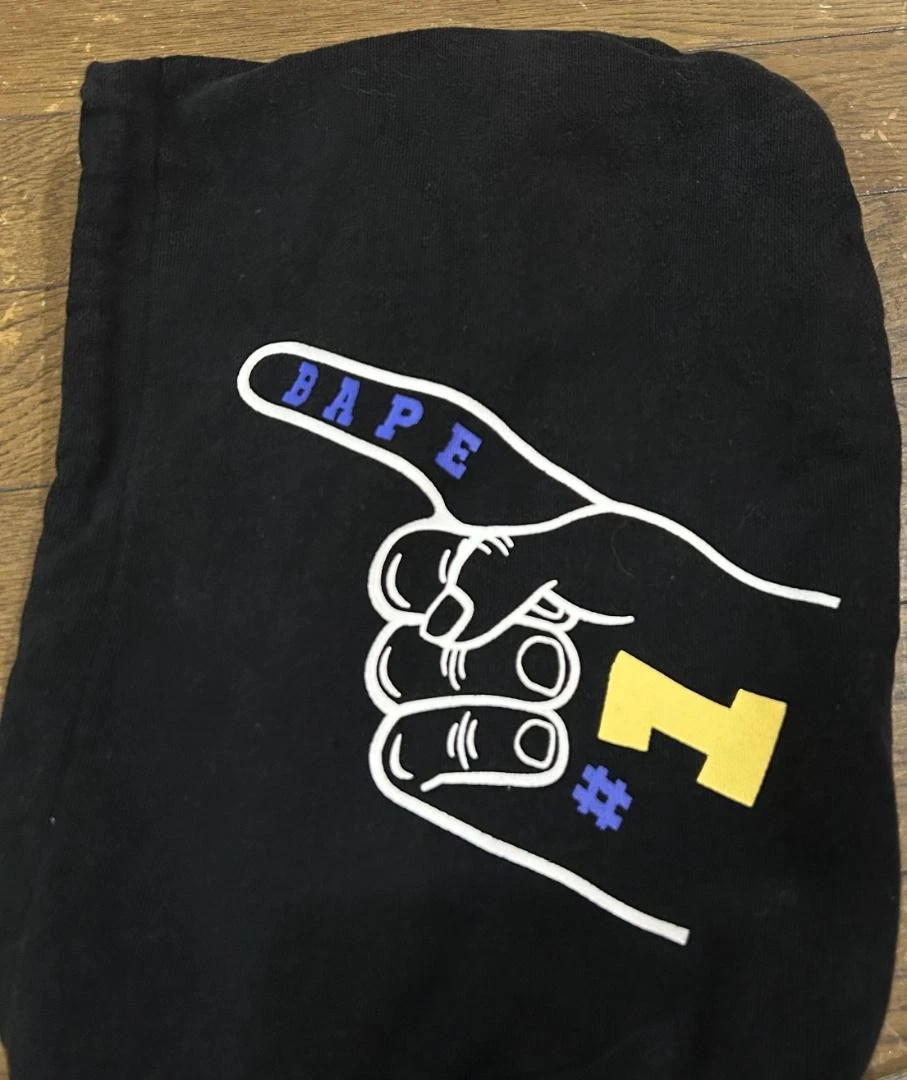 A BATHING APE (BAPE) Felpa con cappuccio Bape multistampa UOMO JP taglia L usata in buone condizioni nera