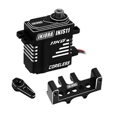  Coreless High Torque Micro Servo with Mount and Servo Horn for SCX24 C10 Black