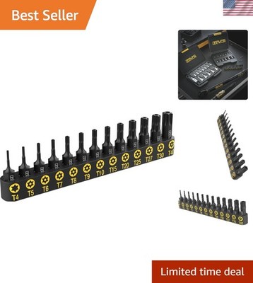 13-Piece Tamper Resistant Torx Bit Set -  S2 Steel for Maximum Durability