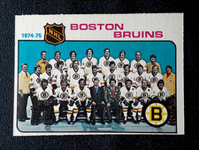 BOSTON BRUINS TEAM CHECKLIST 1975-76 O-PEE-CHEE NHL HOCKEY 75-76 #81 GOOD+ 91779