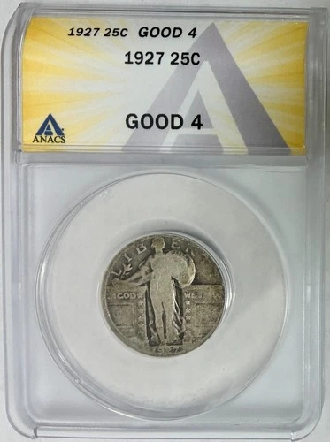 1927 Silver Standing Liberty Quarter, ANACS G-4